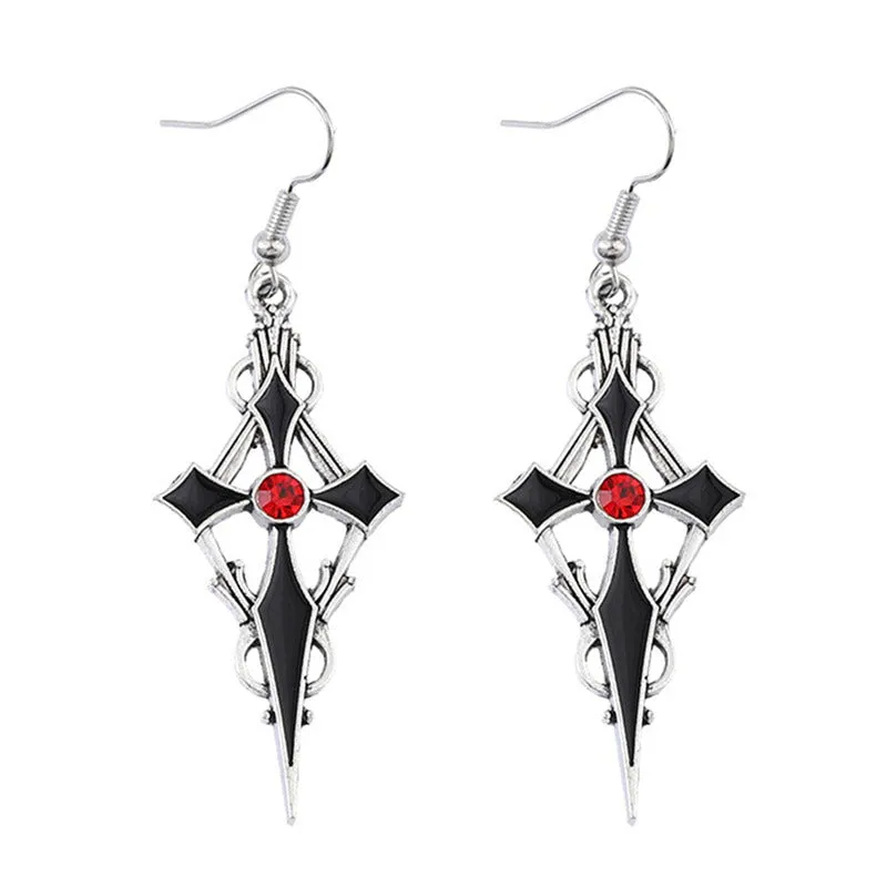 Wholesale Halloween Pointed Cross Vampire Necklace