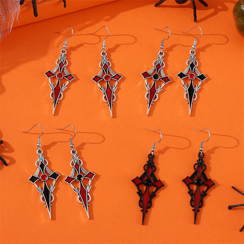Wholesale Halloween Pointed Cross Vampire Necklace