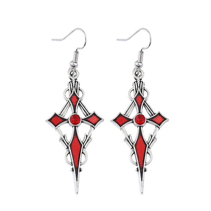 Wholesale Halloween Pointed Cross Vampire Necklace