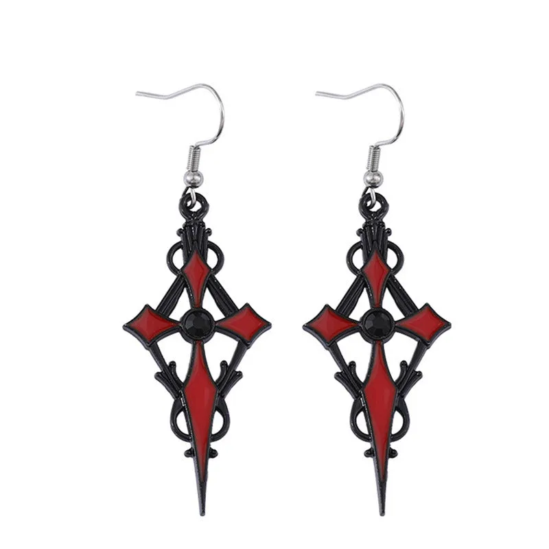 Wholesale Halloween Pointed Cross Vampire Necklace