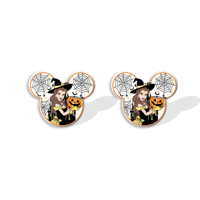 Wholesale Halloween Pumpkin Spider Earrings