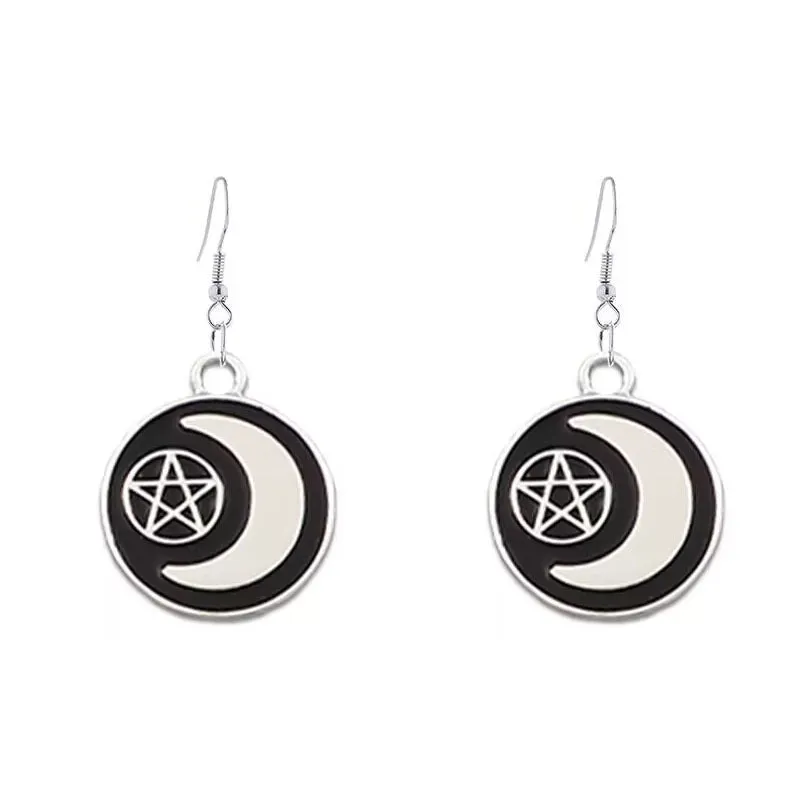 Wholesale Halloween Punk Style Dark Butterfly Skull Series Skull Alloy Earrings
