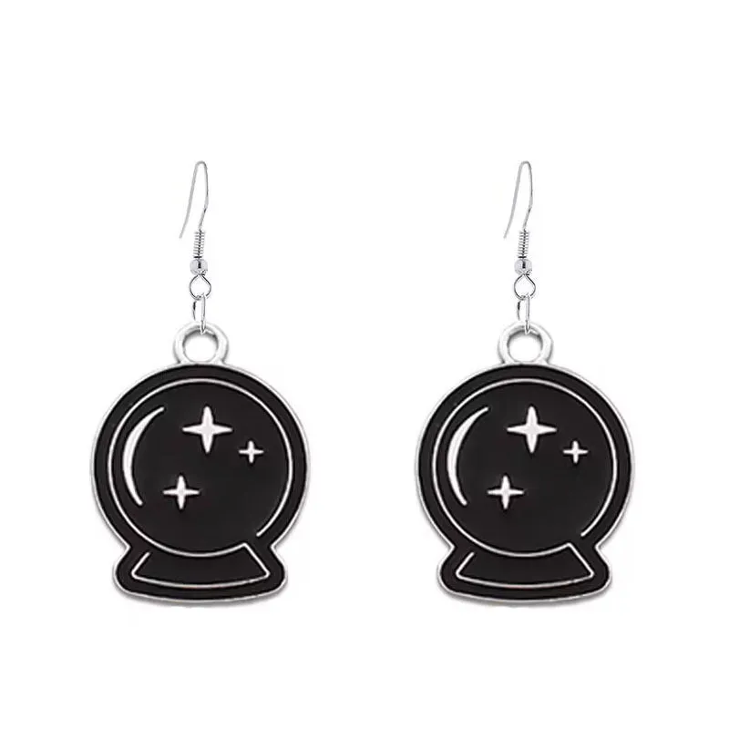 Wholesale Halloween Punk Style Dark Butterfly Skull Series Skull Alloy Earrings
