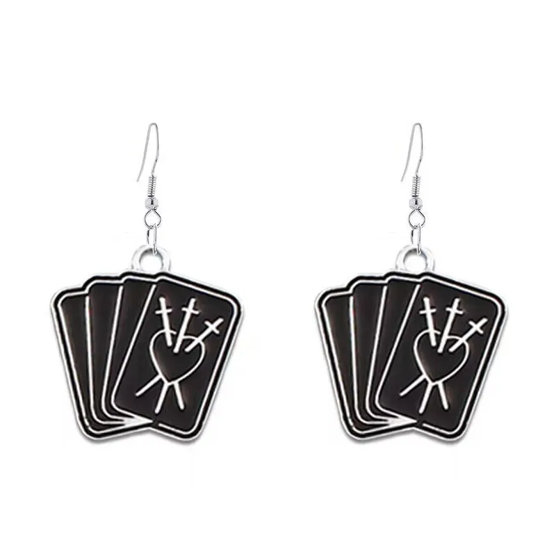 Wholesale Halloween Punk Style Dark Butterfly Skull Series Skull Alloy Earrings