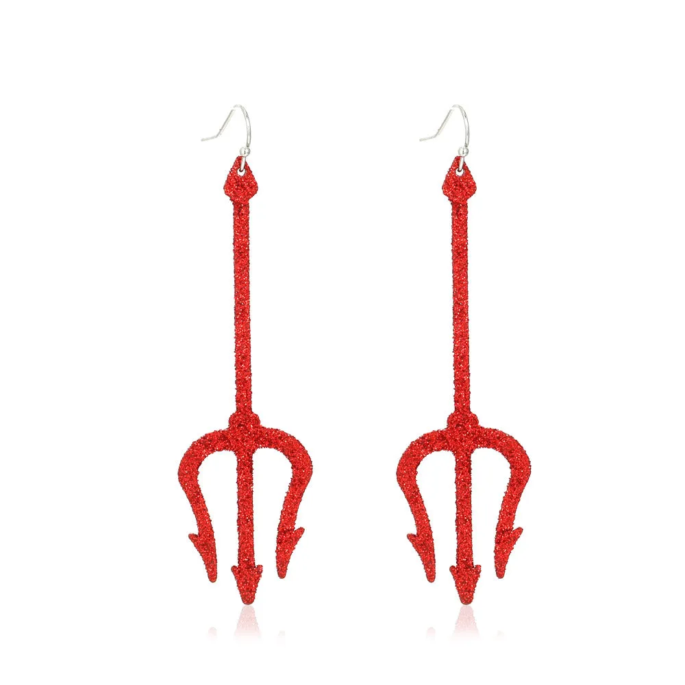 Wholesale Halloween Series Funny Spider Skull Earrings
