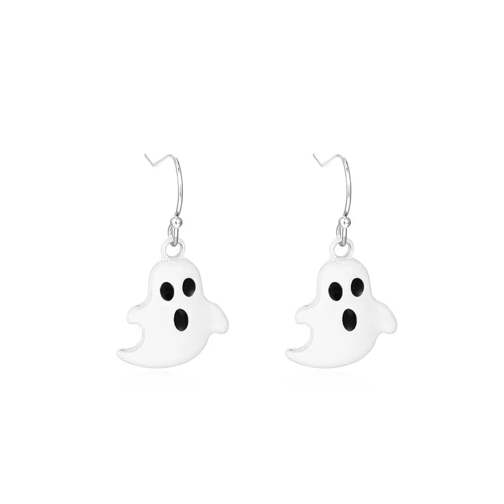 Wholesale Halloween Series Funny Spider Skull Earrings