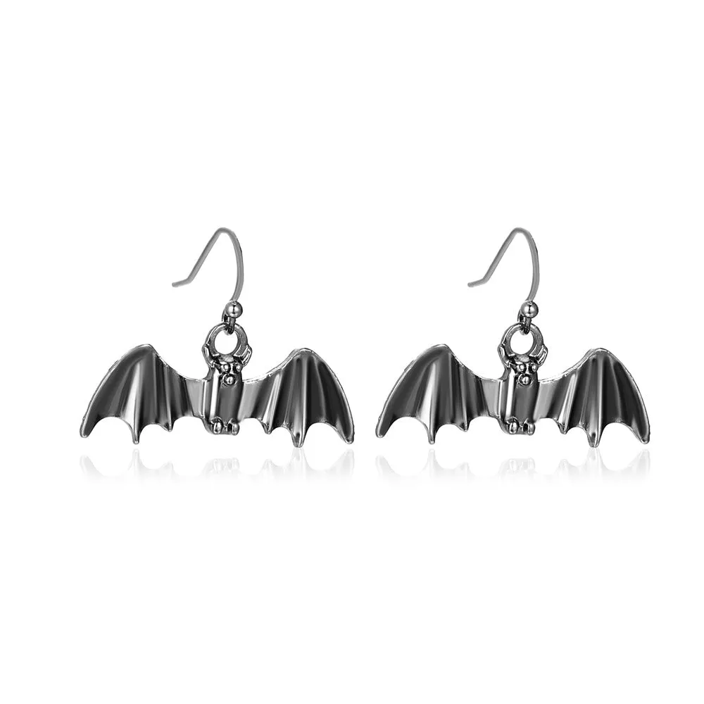 Wholesale Halloween Series Funny Spider Skull Earrings