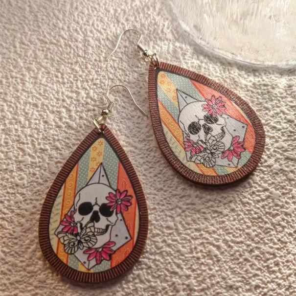 Wholesale Halloween Series Horror Ghost Bat Spider Skull Earrings