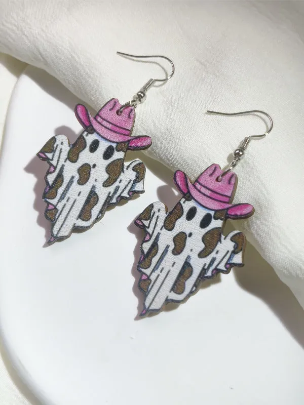 Wholesale Halloween Series Horror Ghost Bat Spider Skull Earrings