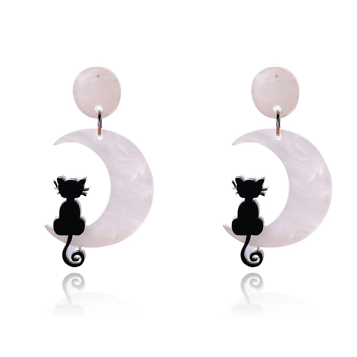 Wholesale Halloween Themed Series Acrylic Cat Earrings