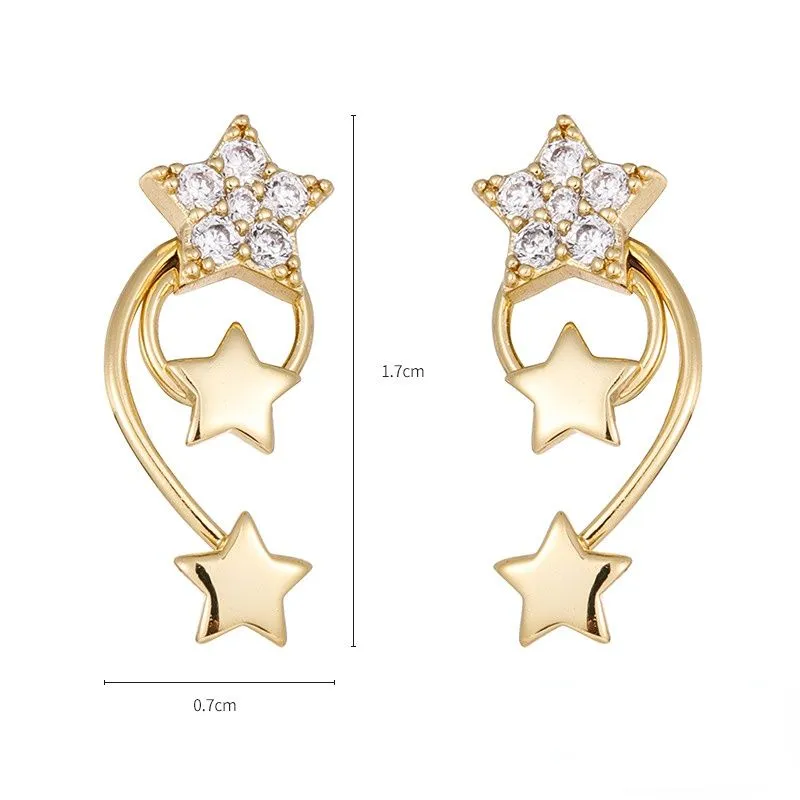 Wholesale Heart Copper Ear Studs