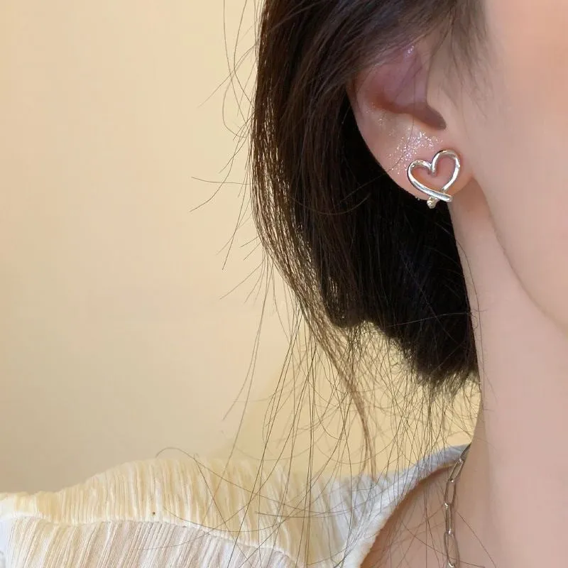 Wholesale Heart ear clip earrings for non-pierced ears
