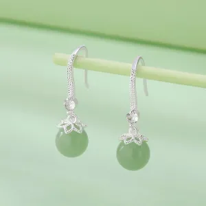 Wholesale Hetian Jade Earrings Women Valentine's Day Gift