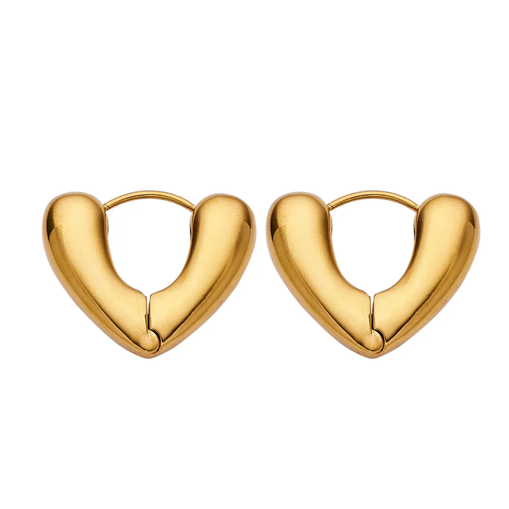 Wholesale High-grade Gold Stainless Steel Braided Thick U-shaped Earrings