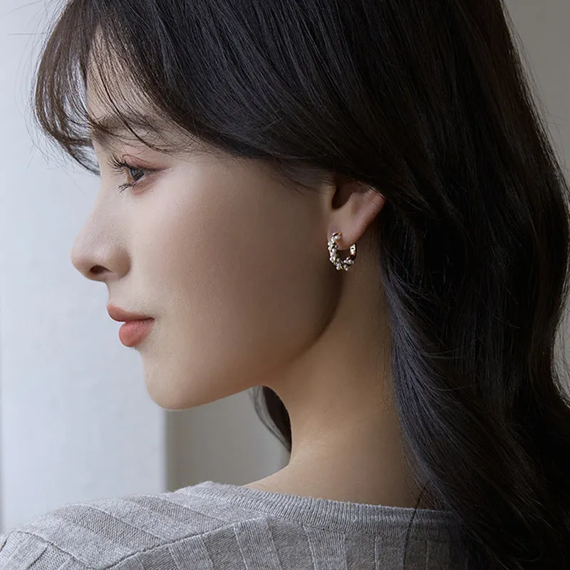 Wholesale High-grade pearl earrings irregular