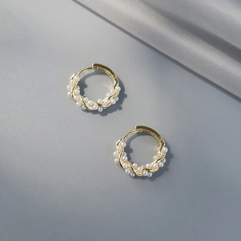 Wholesale High-grade pearl earrings irregular
