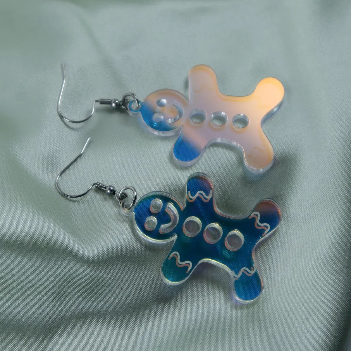 Wholesale Holiday Gifts Colorful Iridescent Acrylic Earrings Earrings Christmas Valentine's Day Angel Lady Gifts