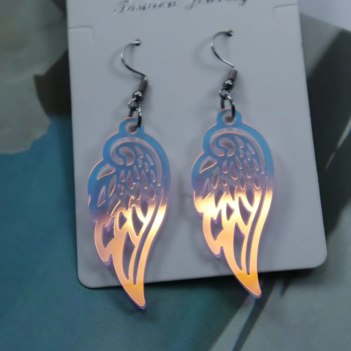 Wholesale Holiday Gifts Colorful Iridescent Acrylic Earrings Earrings Christmas Valentine's Day Angel Lady Gifts