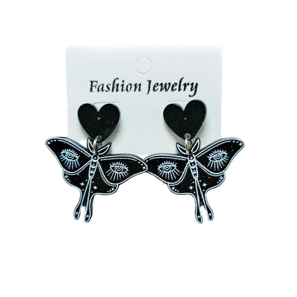 Wholesale  Hot sale Halloween Horror Ghost Acrylic Fashion Personality Print Earrings