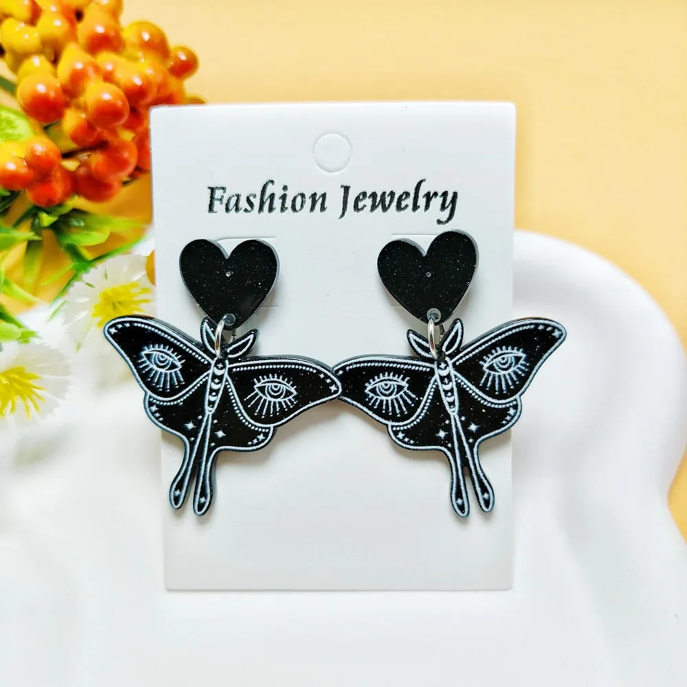Wholesale  Hot sale Halloween Horror Ghost Acrylic Fashion Personality Print Earrings