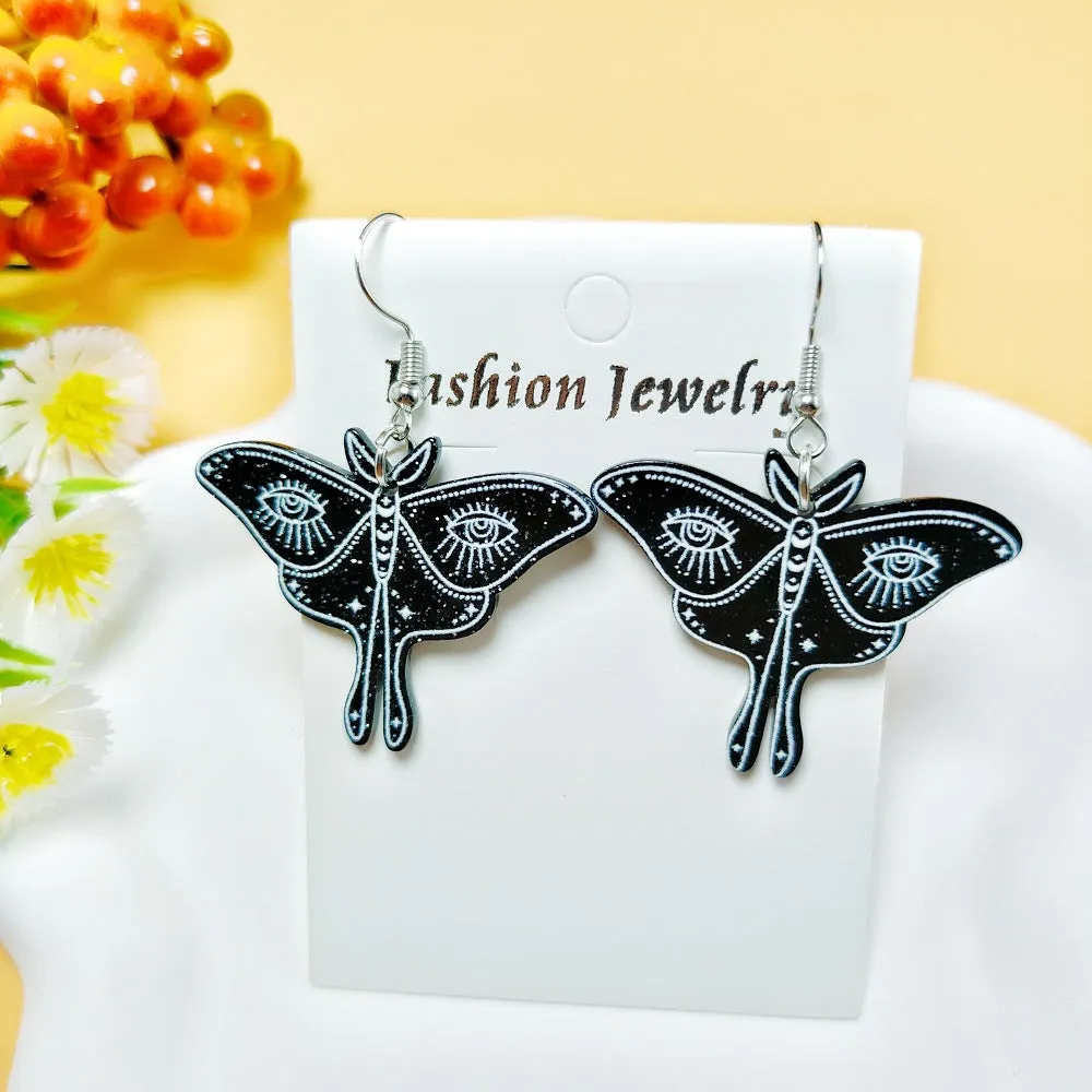 Wholesale  Hot sale Halloween Horror Ghost Acrylic Fashion Personality Print Earrings