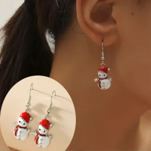 Wholesale Hot Selling Christmas Snowman Fashion Cute Doll Earrings