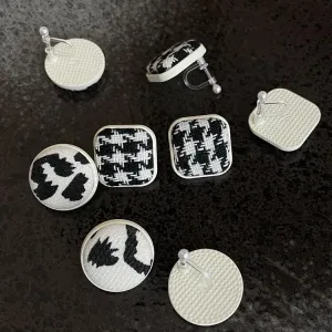 Wholesale Houndstooth Zebra Fabric Earrings