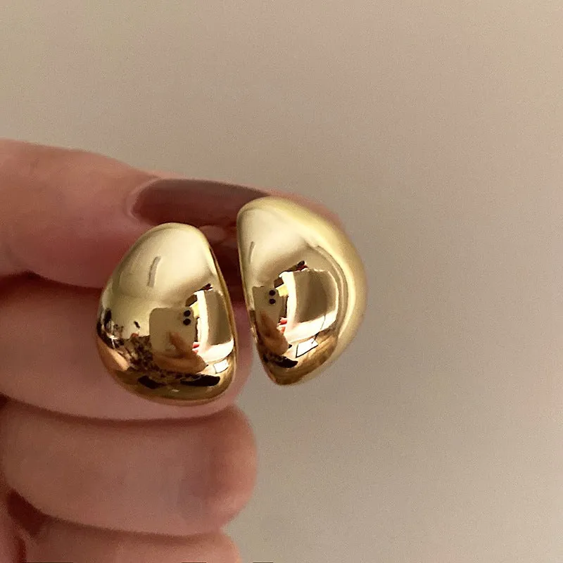 Wholesale Irregular C-type Gild Earrings