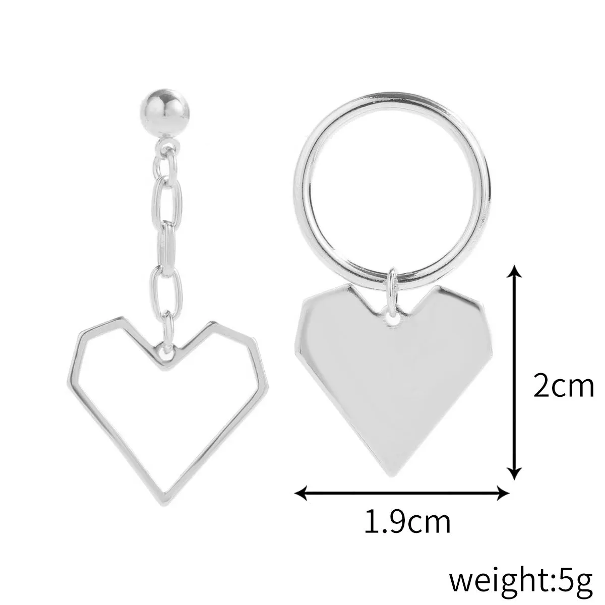 Wholesale jewelry hot gift peach heart earrings exaggerated baroque pearl lovely earrings Valentine's Day earrings