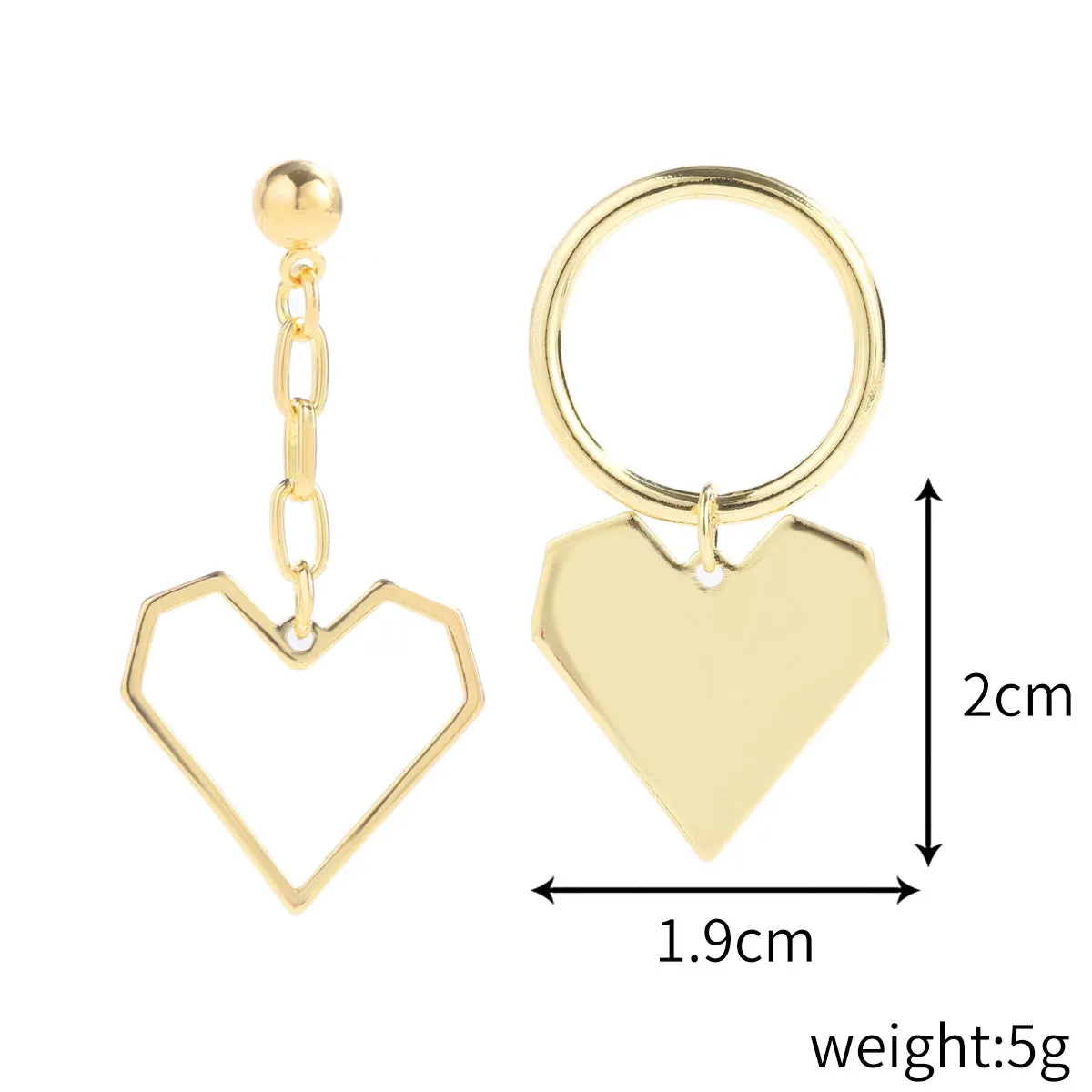 Wholesale jewelry hot gift peach heart earrings exaggerated baroque pearl lovely earrings Valentine's Day earrings
