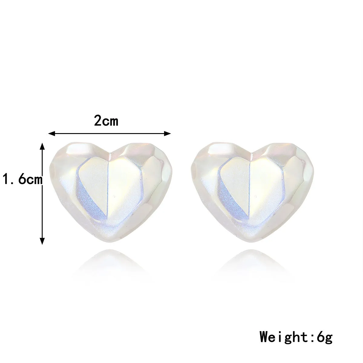 Wholesale jewelry hot gift peach heart earrings exaggerated baroque pearl lovely earrings Valentine's Day earrings