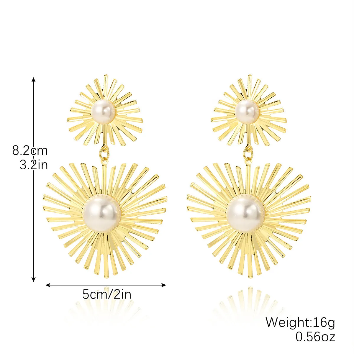 Wholesale jewelry hot gift peach heart earrings exaggerated baroque pearl lovely earrings Valentine's Day earrings