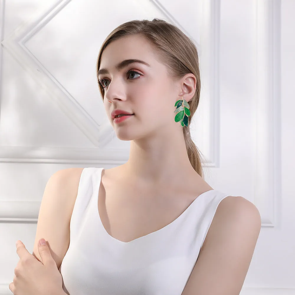 Wholesale Leaf Summer Zinc Alloy Earrings