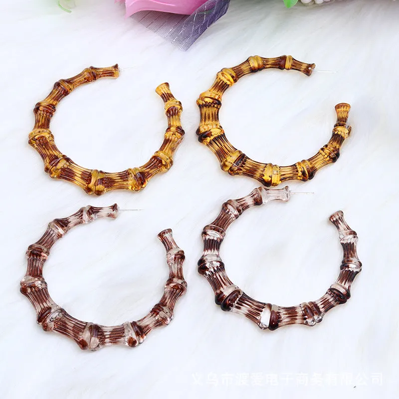 Wholesale Leopard Slub Acrylic Ear Studs