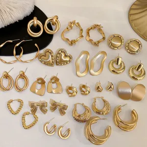 Wholesale light luxury alloy silver needle earrings
