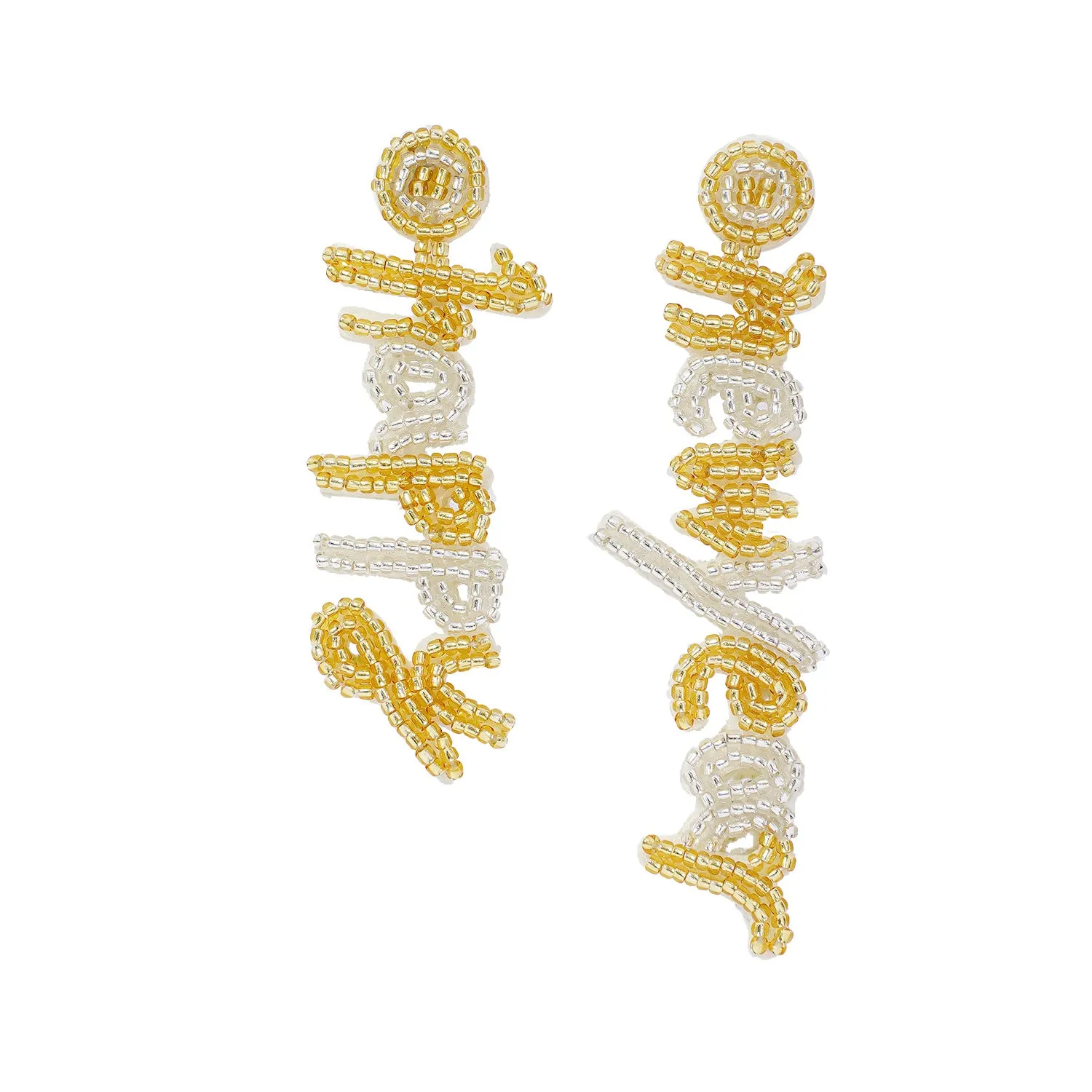 Wholesale Light Luxury High-end Autumn and Winter Rice Bead Earrings