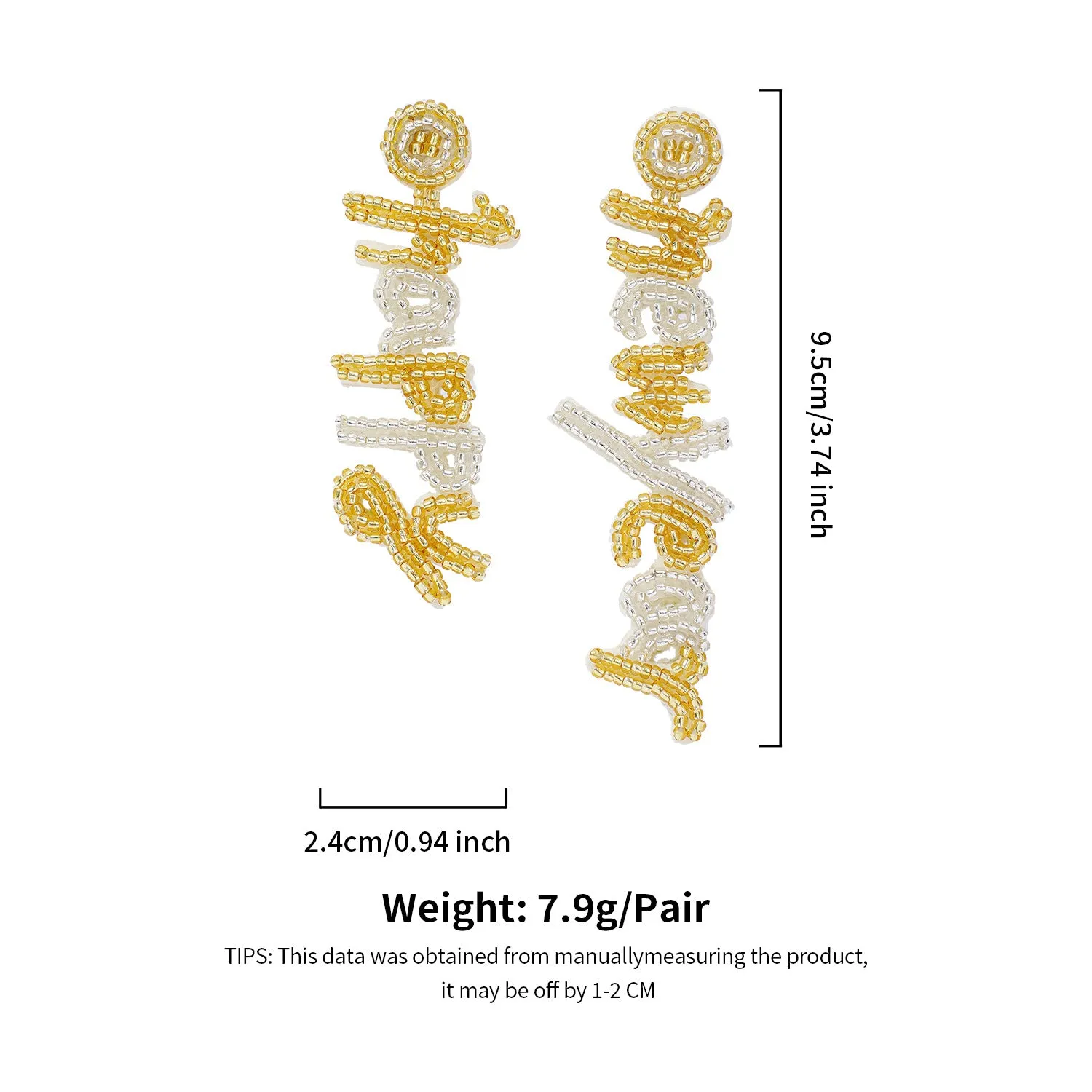 Wholesale Light Luxury High-end Autumn and Winter Rice Bead Earrings