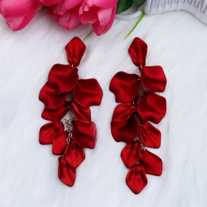 Wholesale Light Luxury High-end Petal Tassel Earrings Fashion Personality Exaggerated Elegant Long Earrings