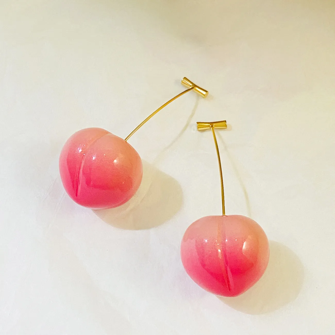 Wholesale long cherry creative design cute earrings
