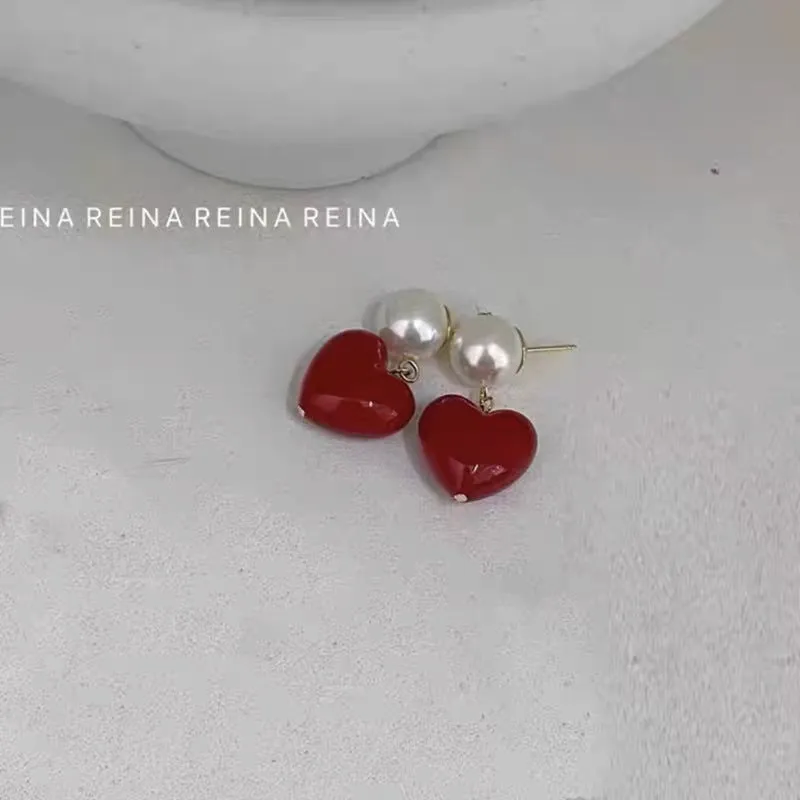 Wholesale Lovely Heart Alloy Ear Studs