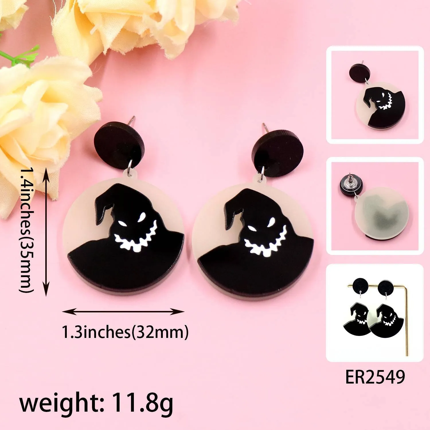 Wholesale Luminous Cartoon Rainbow Contrast Summer Small Fresh Personality Temperament Acrylic Stud Earrings