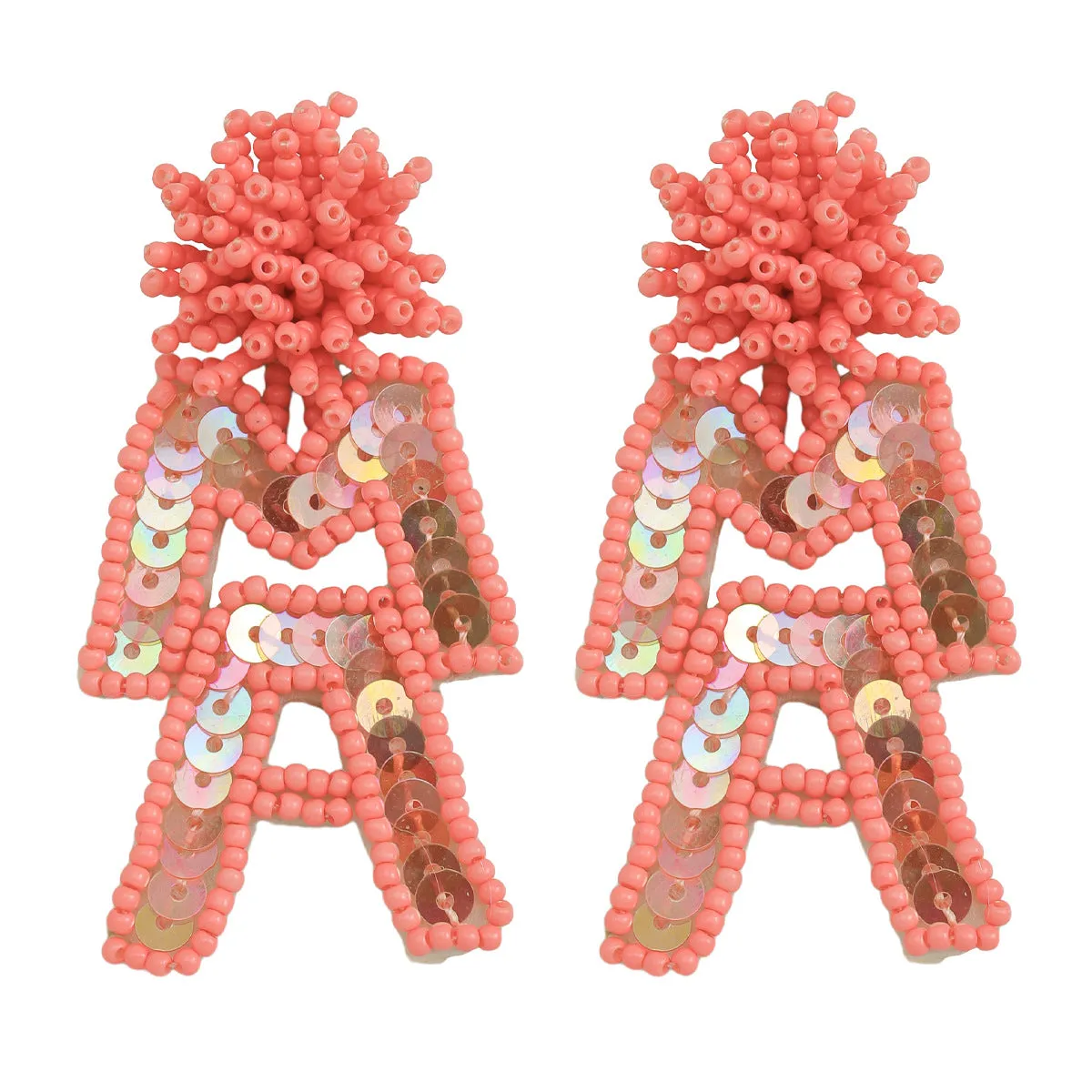 Wholesale MAMA Rice Pearl Diamond Earrings