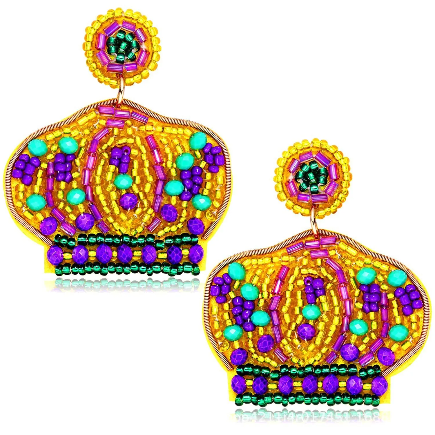Wholesale Mask Alphabet Clown Carnival Beads Earrings