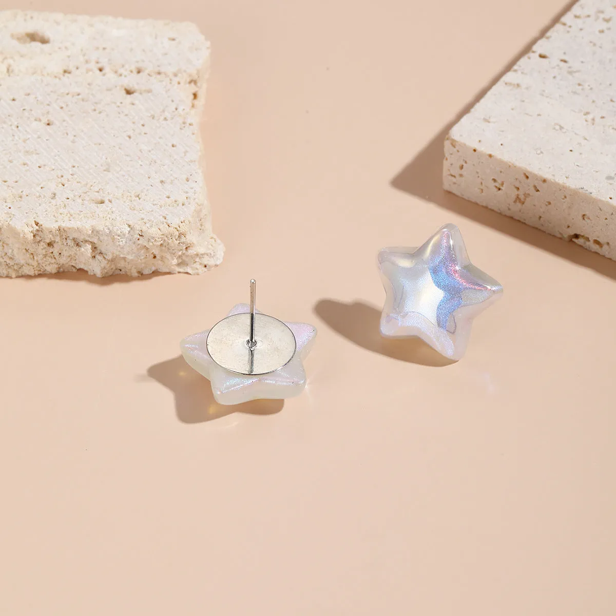 Wholesale Mermaid Heart Pearl Alloy Ear Studs