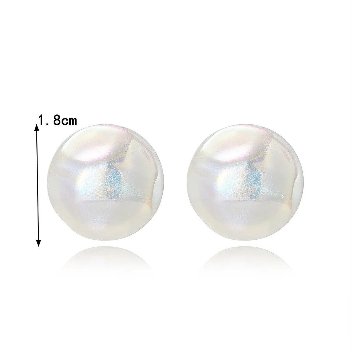 Wholesale Mermaid Heart Pearl Alloy Ear Studs