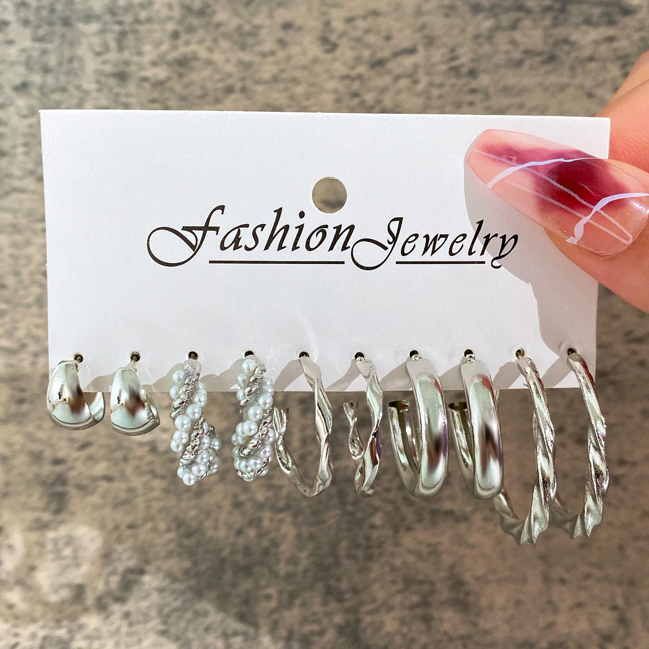 Wholesale Metal Hoop Square Geometric Earrings