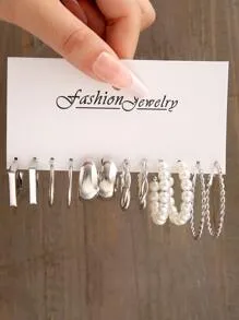 Wholesale Metal Hoop Square Geometric Earrings