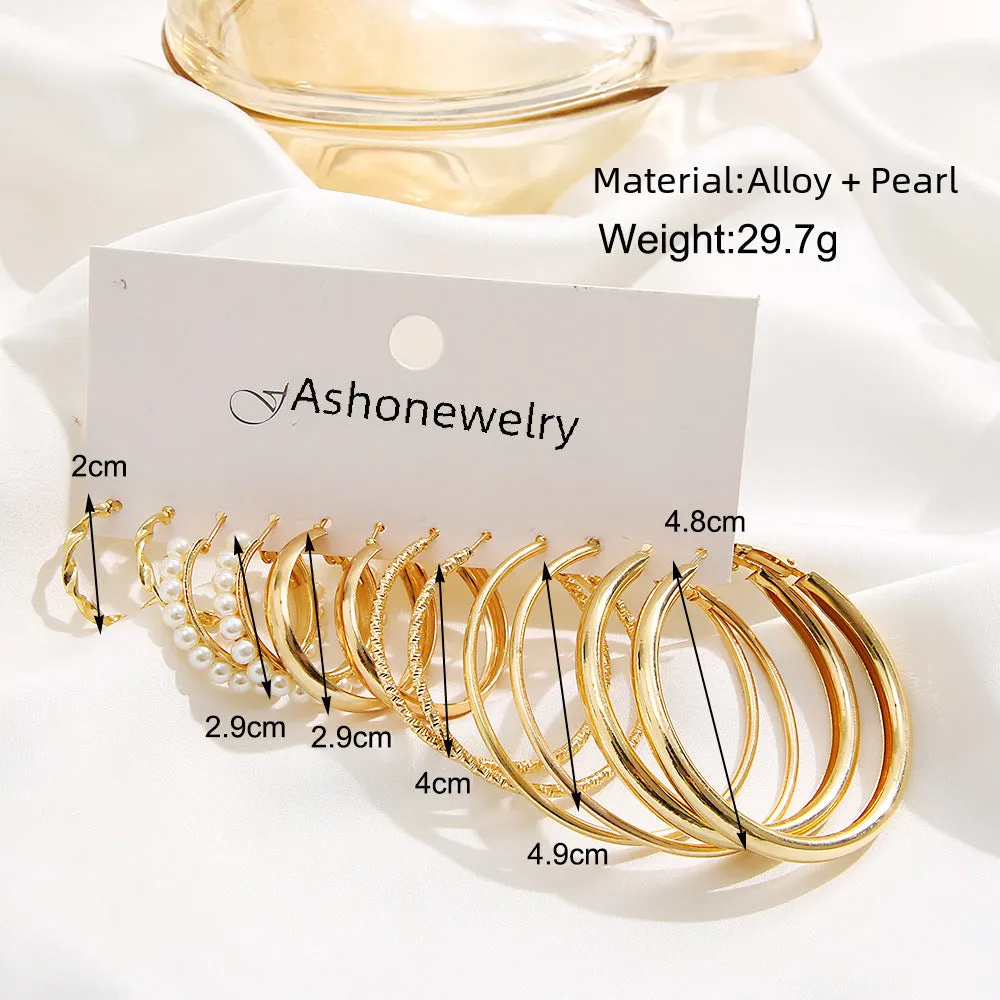 Wholesale Metal Hoop Square Geometric Earrings