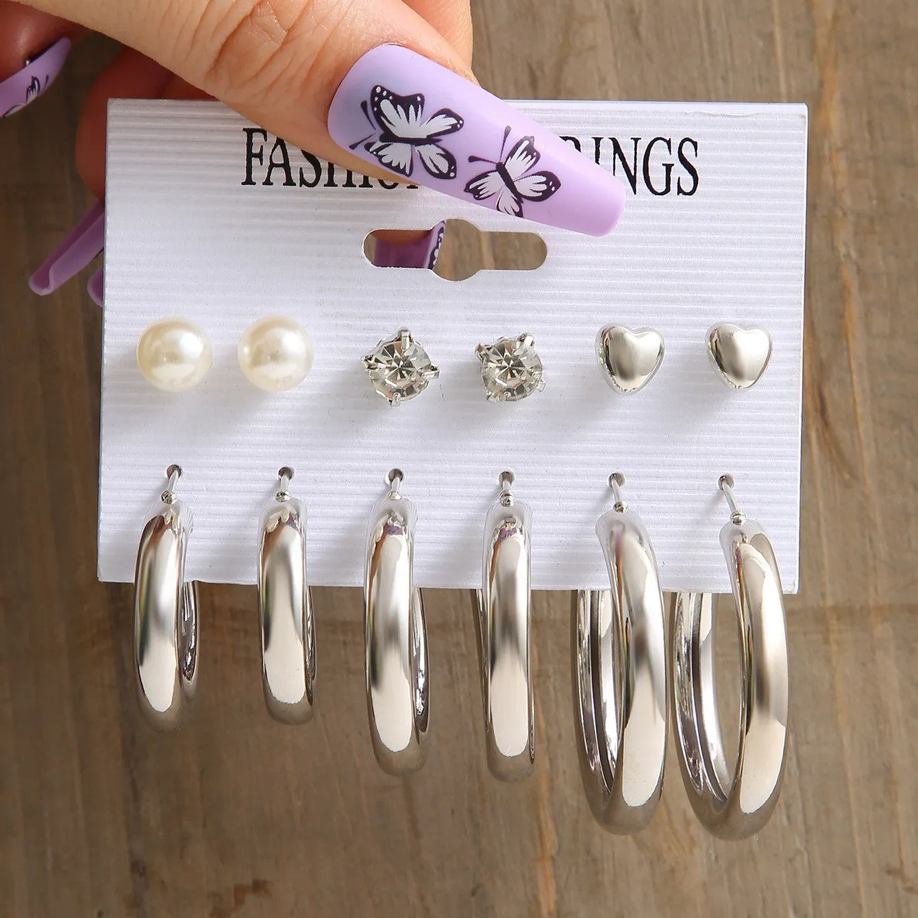 Wholesale Metal Hoop Square Geometric Earrings