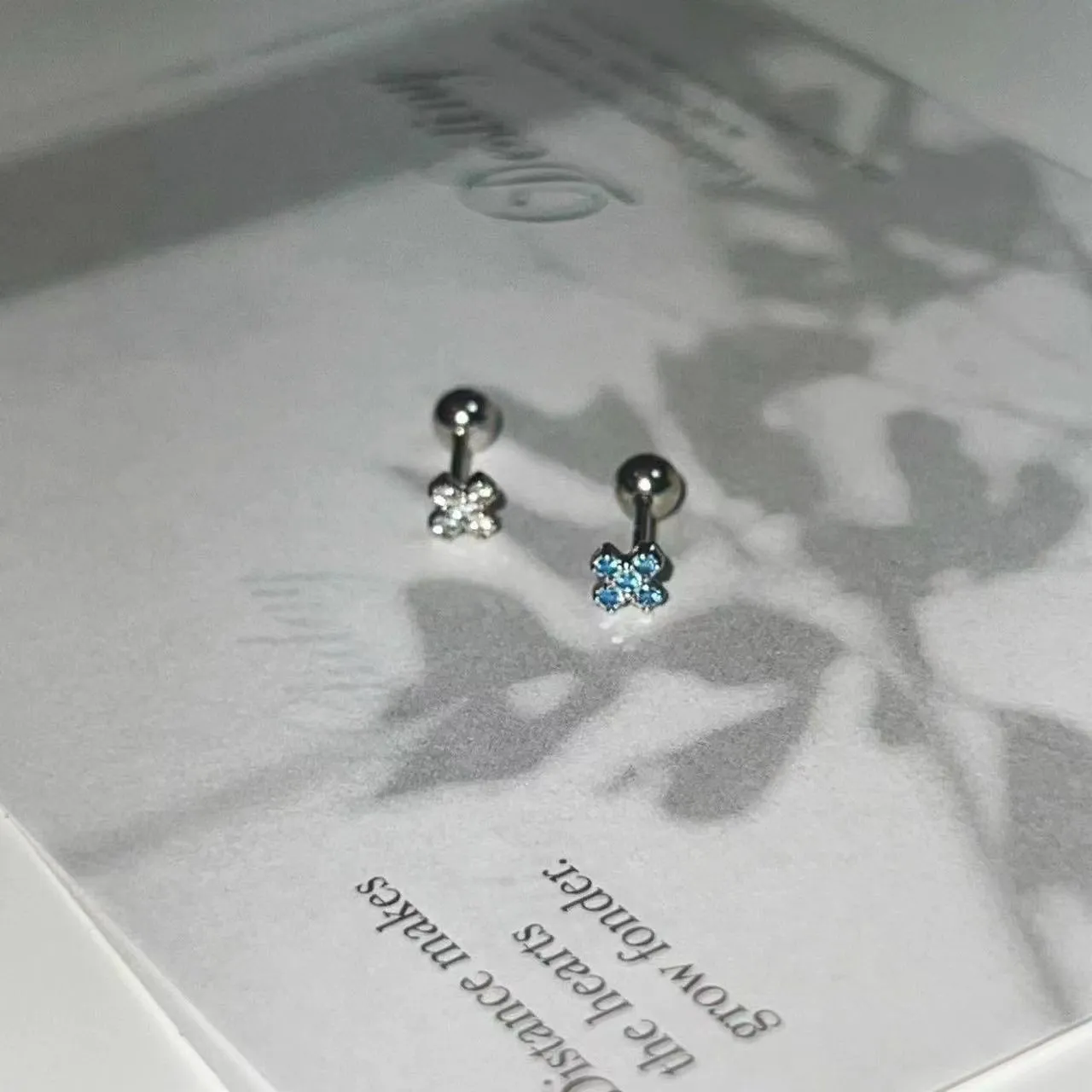 Wholesale Mini cross ear bone studs, no need to remove the ear care cochlear studs